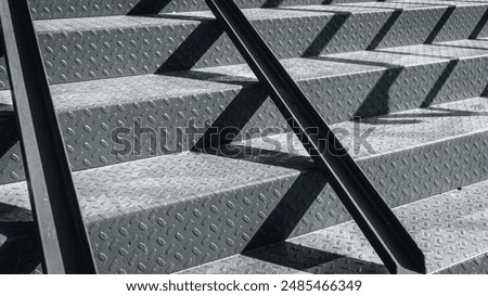 Similar – Image, Stock Photo Exterior metal stairs in black and white
