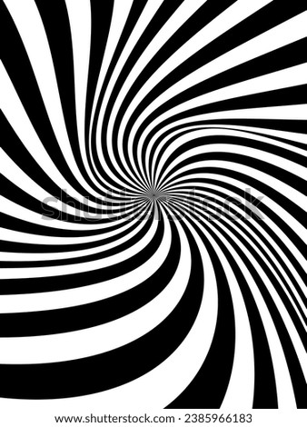 Modern black and white abstract background with lines. An optical illusion. Vector graphic texture.