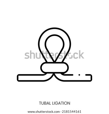 tubal ligation icon. Linear style sign isolated on white background. Vector illustration