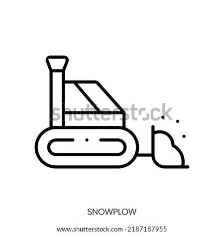 snowplow icon. Linear style sign isolated on white background. Vector illustration