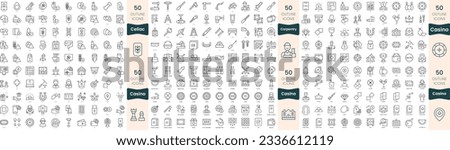 300 thin line icons bundle. In this set include carpentry, casino, celiac