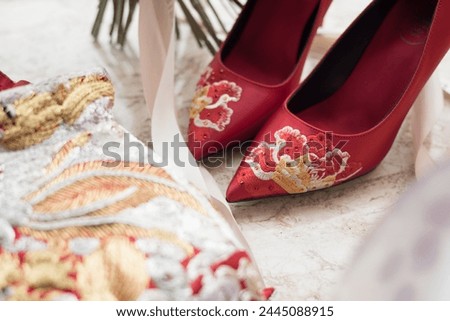 Similar – Image, Stock Photo wedding shoes and clothing, bride and groom