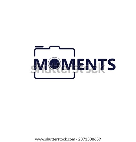 Photo moments logo design vector