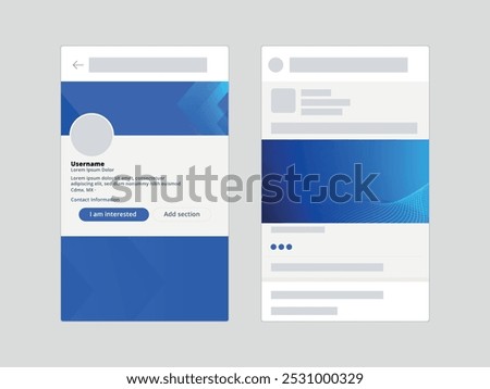 Linkedin social network platforms mockup background banner