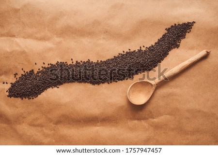 Similar – Image, Stock Photo Plastic spoons scattered over black background