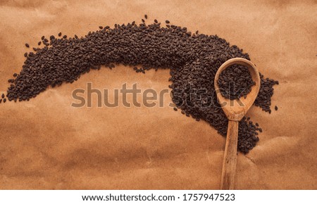 Similar – Image, Stock Photo Plastic spoons scattered over black background