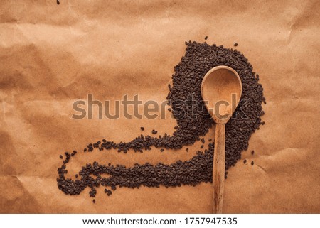 Similar – Image, Stock Photo Plastic spoons scattered over black background