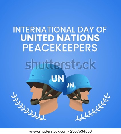 United Nations International Day of Peacekeeping vector design. flat design. flat illustration. may 29