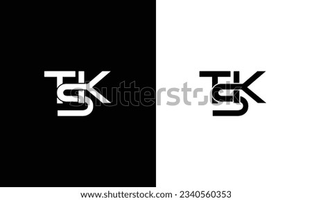 TSK INITIAL LOGO DESIGN VECTOR