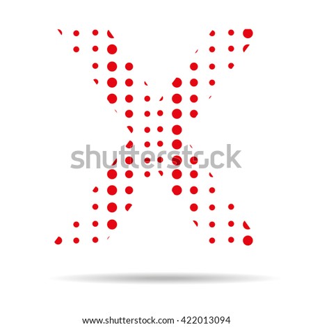 Vector of letter X symbol or icon