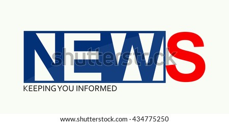 Vector of logo news symbol or icon, inscription of news