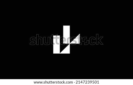 Minimal Luxury Letter LL Initial Based White and Black color Logo Design. Letter LL Monogram Stock fotó © 
