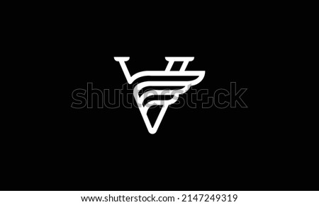 VF initial letter logo template vector icon design