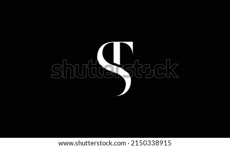 TS ,ST ,T ,S Abstract Letters Logo Monogram Stock fotó © 