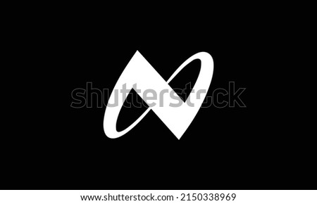 Initial Letter N Type Logo Sign Symbol Icon Foto stock © 