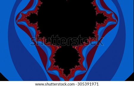 Abstract dark blue fractal.  Fractal art background for creative design. Decoration for wallpaper desktop, poster, cover booklet.