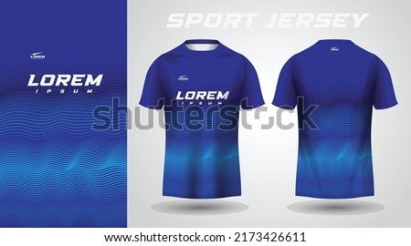 blue t-shirt sport jersey design