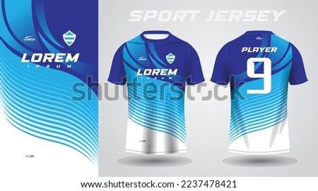 blue shirt sport jersey design