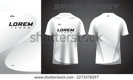 white gray shirt soccer football sport jersey template design mockup