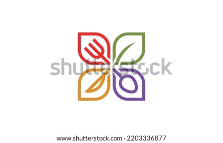 food or kitchen vector logo design