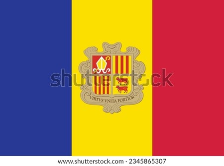 Flag Andorra logo vector icon