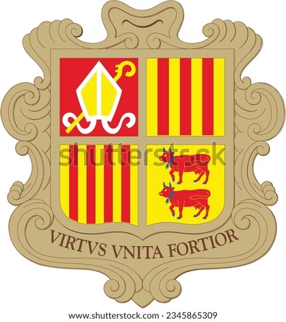 Flag Andorra logo vector icon