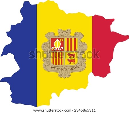 Flag Andorra logo vector icon