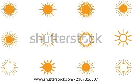 SUN LOGO DESIGN ICON VECTOR