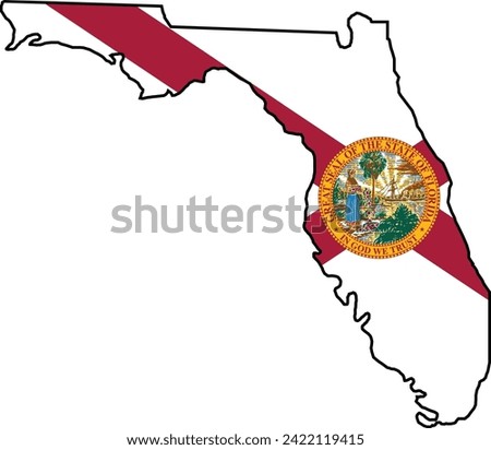 Flag Map of Florida logo