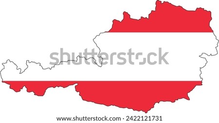 Flag Map of Austria logo