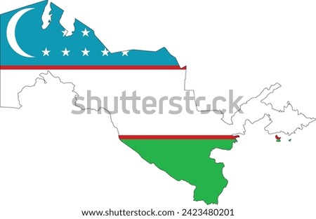 Map of Uzbekistan logo vector