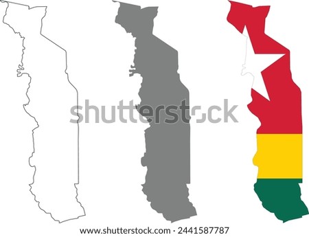 Map of Togo Logo Vector