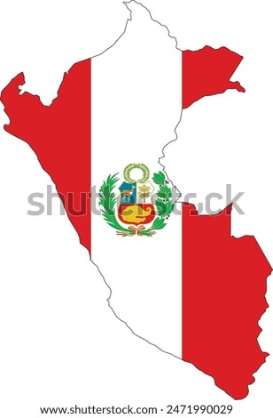 Map of Peru logo vector