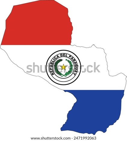 Map of Paraguay logo vector