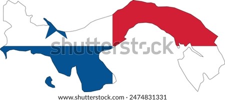 Flag Map of Panama logo