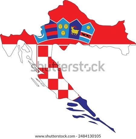 Maps of Croatia Logo Vectot