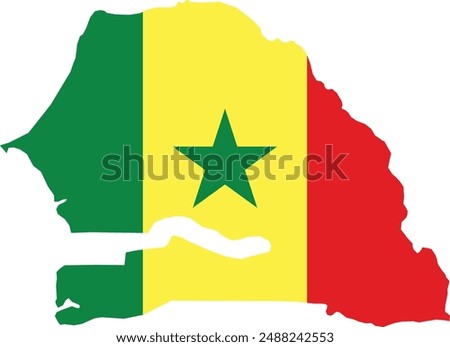 Maps of Senegal logo vector