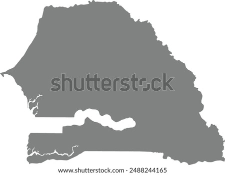 Maps of Senegal logo vector