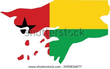 Maps of Guinea-Bissau logo vector