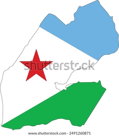 Maps of Djibouti logo vector