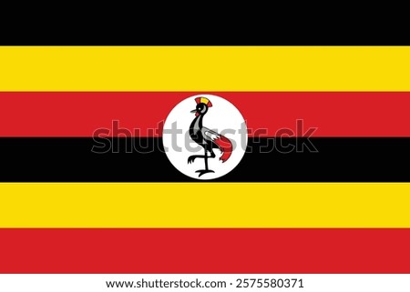 Flag of Uganda logo vector