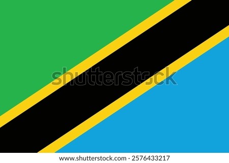 Flag of Tanzania logo vector