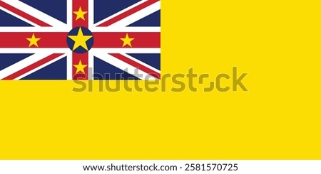 Flag of Niue logo vector