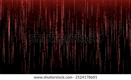 Binary code with numbers moving on the screen. Digital age. Binary algorithm, data code, decryption and encoding. Matrix background of numbers. Vector illustration.