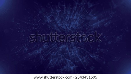 Abstract background with connecting dots and lines. Network connection structure. Plexus effect. 3d Vector illustration.