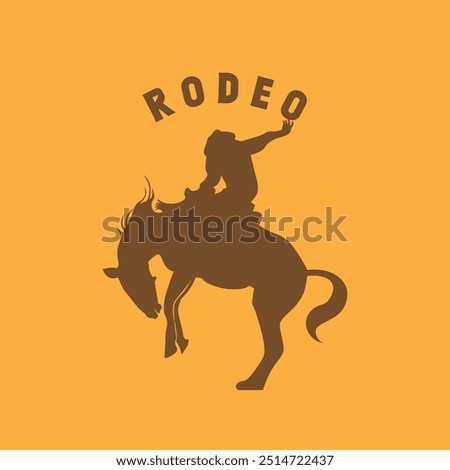 Rodeo silhouette logo vector illustration by Lulu Ramadhani