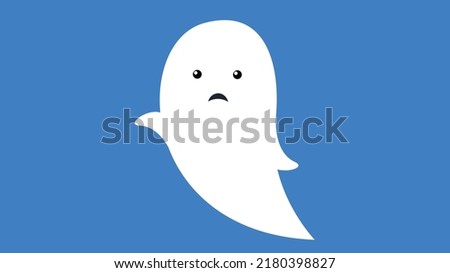 ghost on a blue background