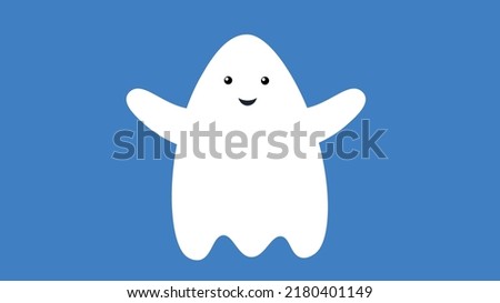 little white ghost smiles sweetly