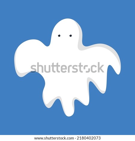 big ghost on a blue background