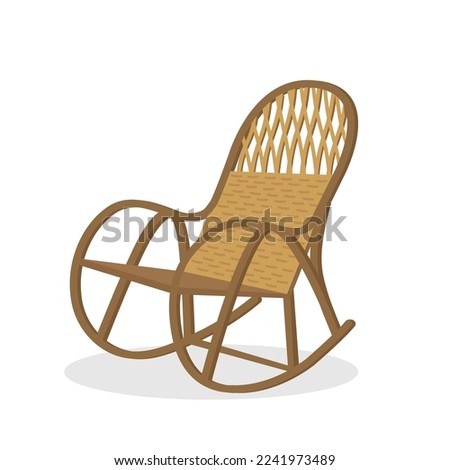 Wicker rocking chair - vector clipart